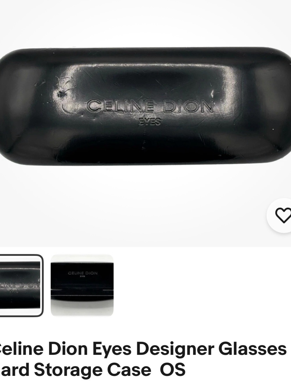Celine Dion Eyes Black Sunglasses Case